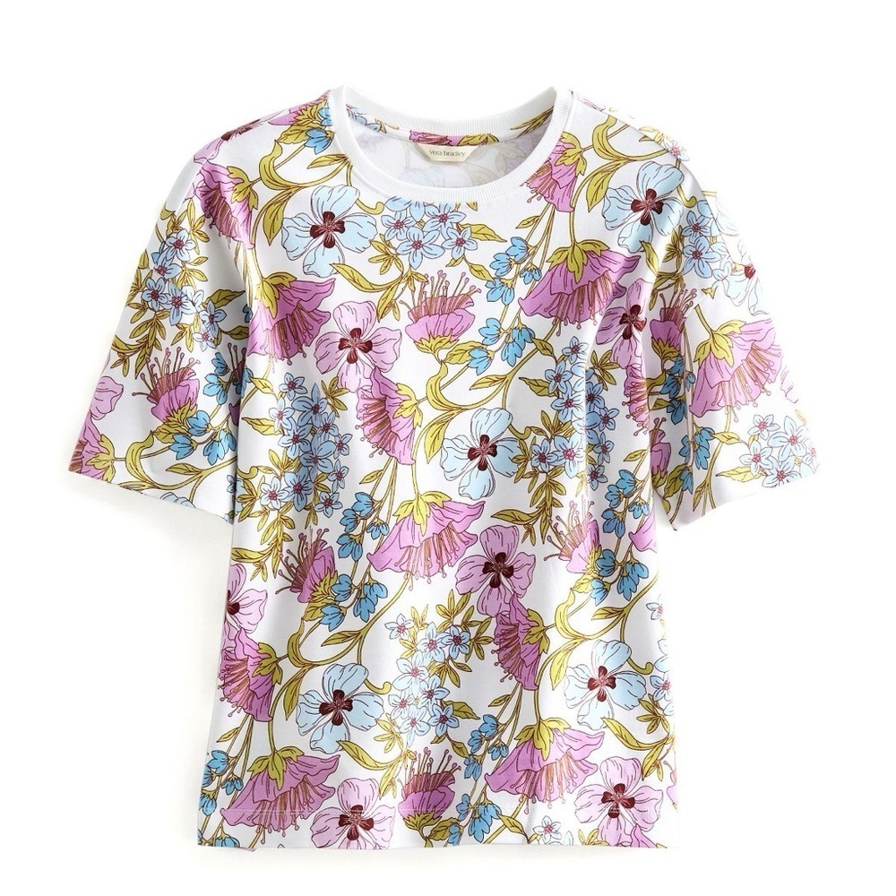 Vera Bradley Women's Outlet Cotton Essential Short-Sleeved Size L